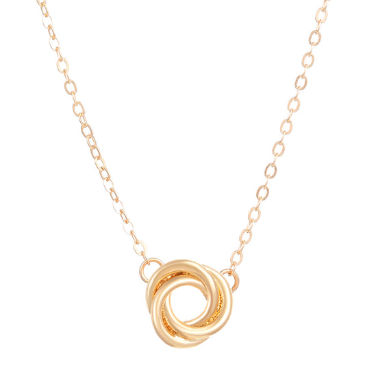 Circle Braided Set Necklace and Earrings for Women