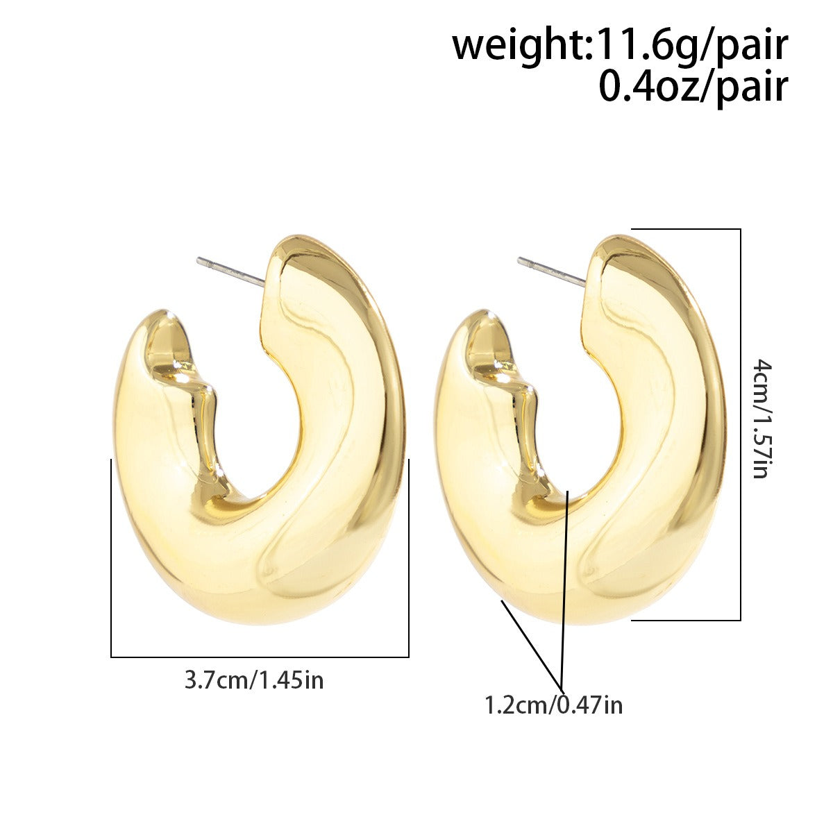 Retro and minimalist without ear holes, ear bone clip with ear rings