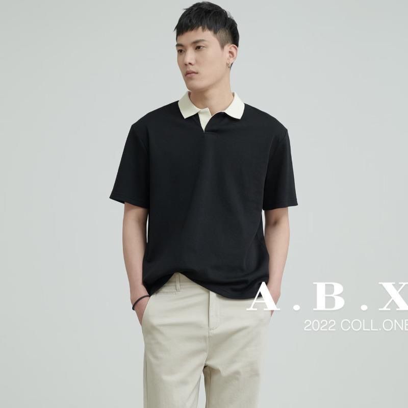 Polo Shirt Men's Short Sleeve Summer Fashion Premium Turn-down Collar T-Shirt Slim Fit Casual Top